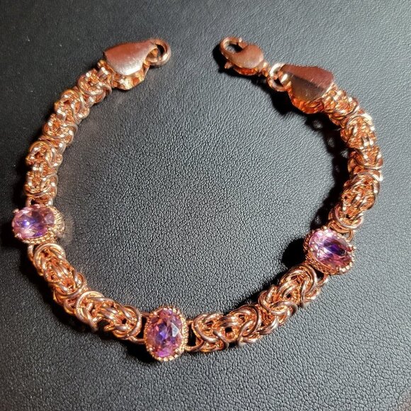 JTV Timna Mystic Quartz Copper Bracelet Size 8 - Picture 1 of 8